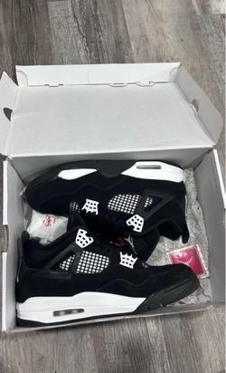 Air Jordan 4 Retro Black White Sneakers