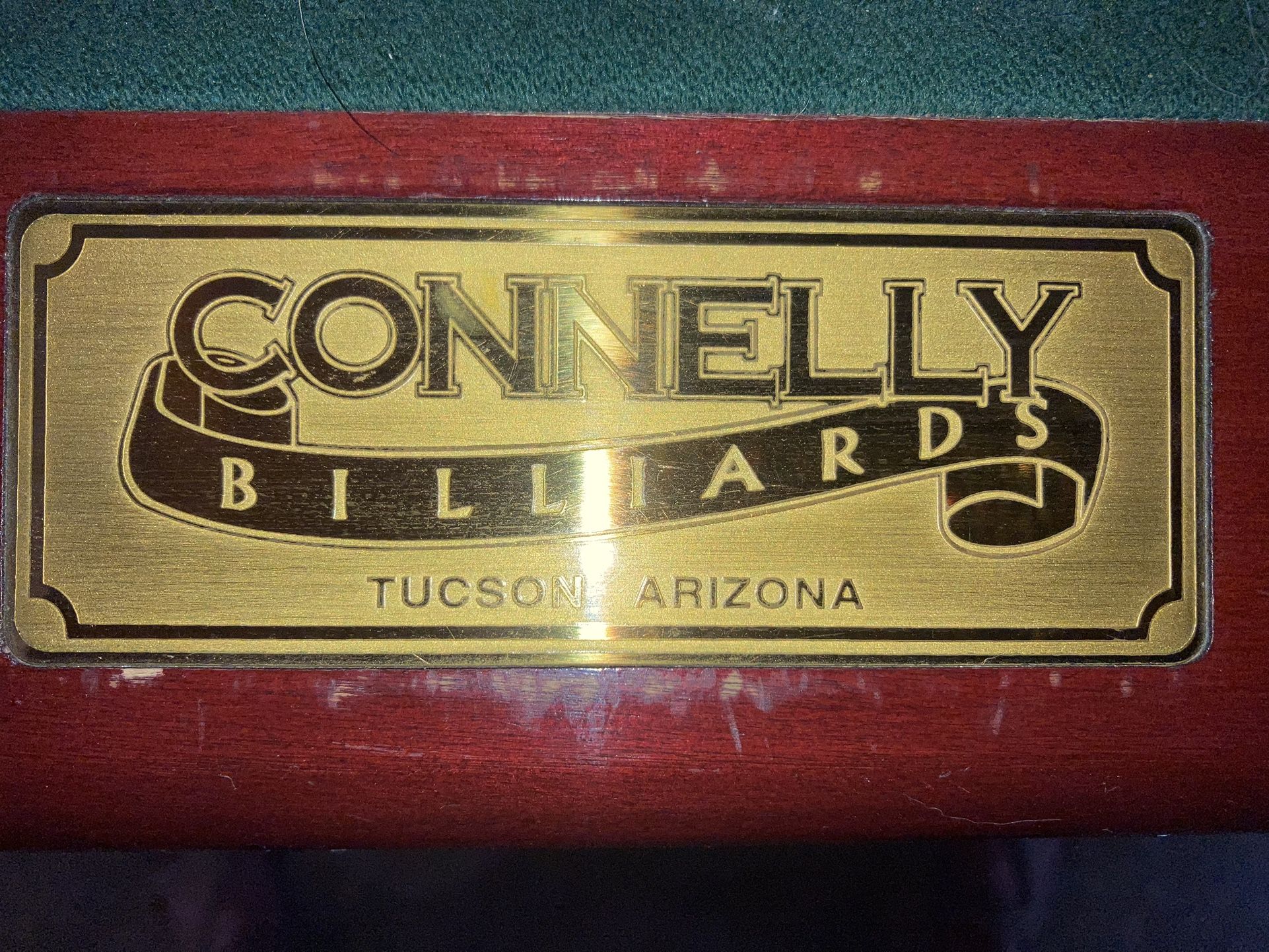 Pool Table , Connelly Billiards Tucson , Deep Dark Wood , Green Felt Top, Single Owner $425.00