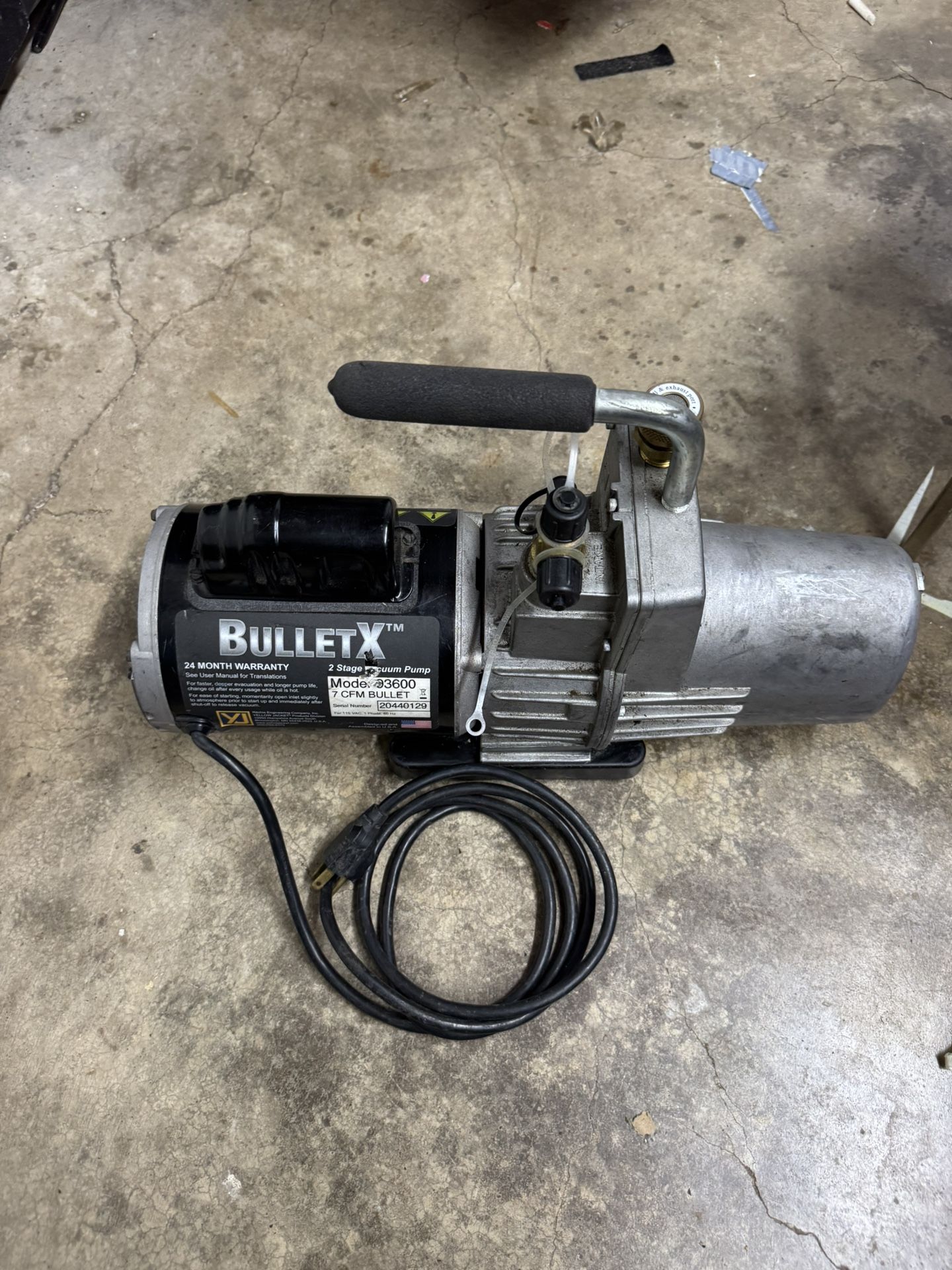 Yellow Jacket, Bullet X 7 Cfm, Vacuum Pump Hvac