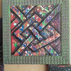 Original Framed Abstract Painting