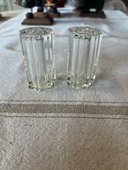 Oleg Cassini Crystal Salt and Pepper Set