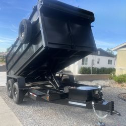 14ft Long Scissor Hydraulic Dump Trailer 