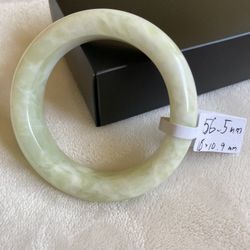 56mm Natural New Jade Bangle 