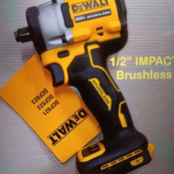 Dewalt New 1/2" Impact Wrench Brushless 20v
