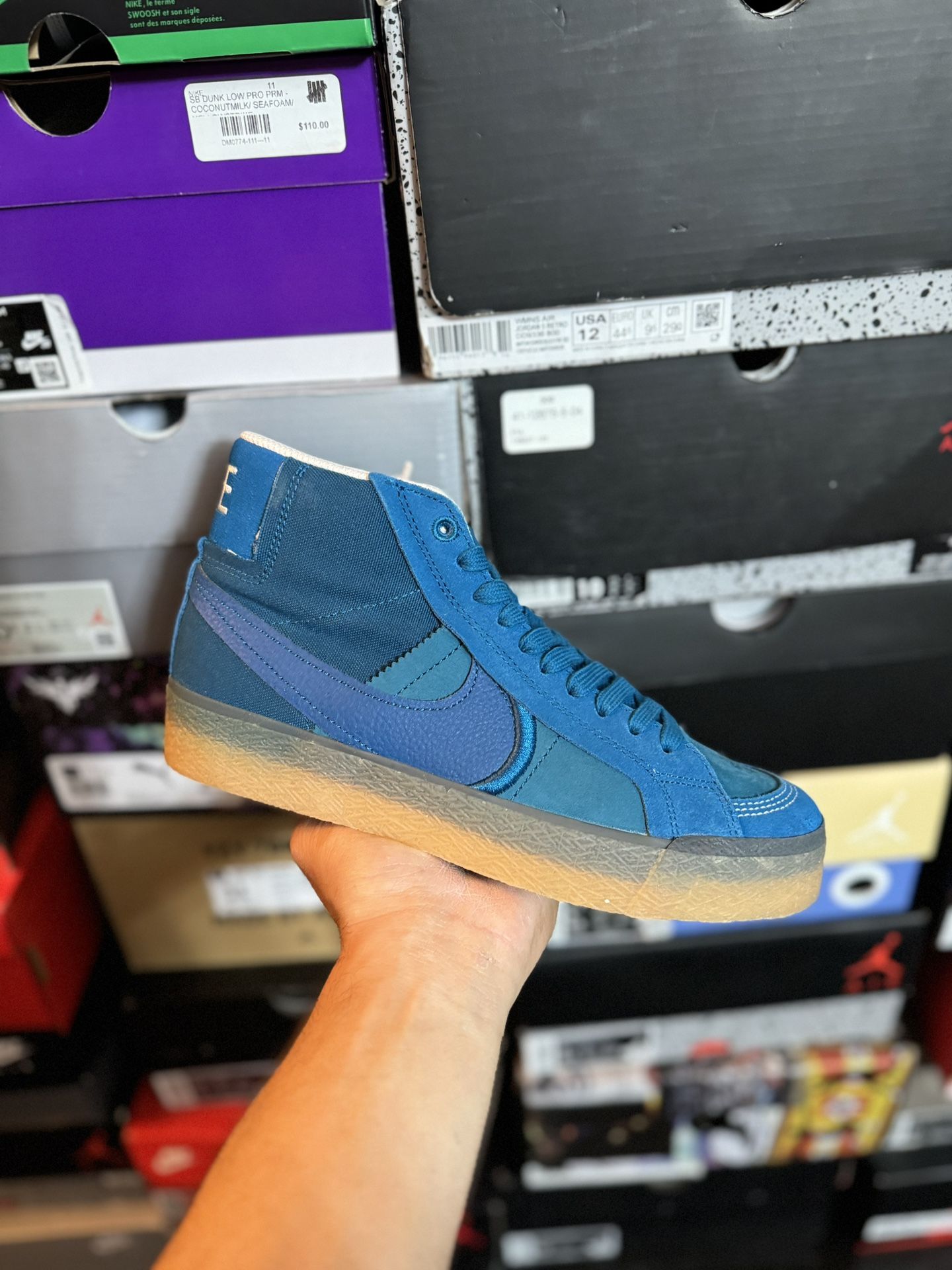 DS Nike SB Zoom Blazer Mid PRM Green Abyss Gum size 6M