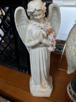 White Praying Angel Figurine