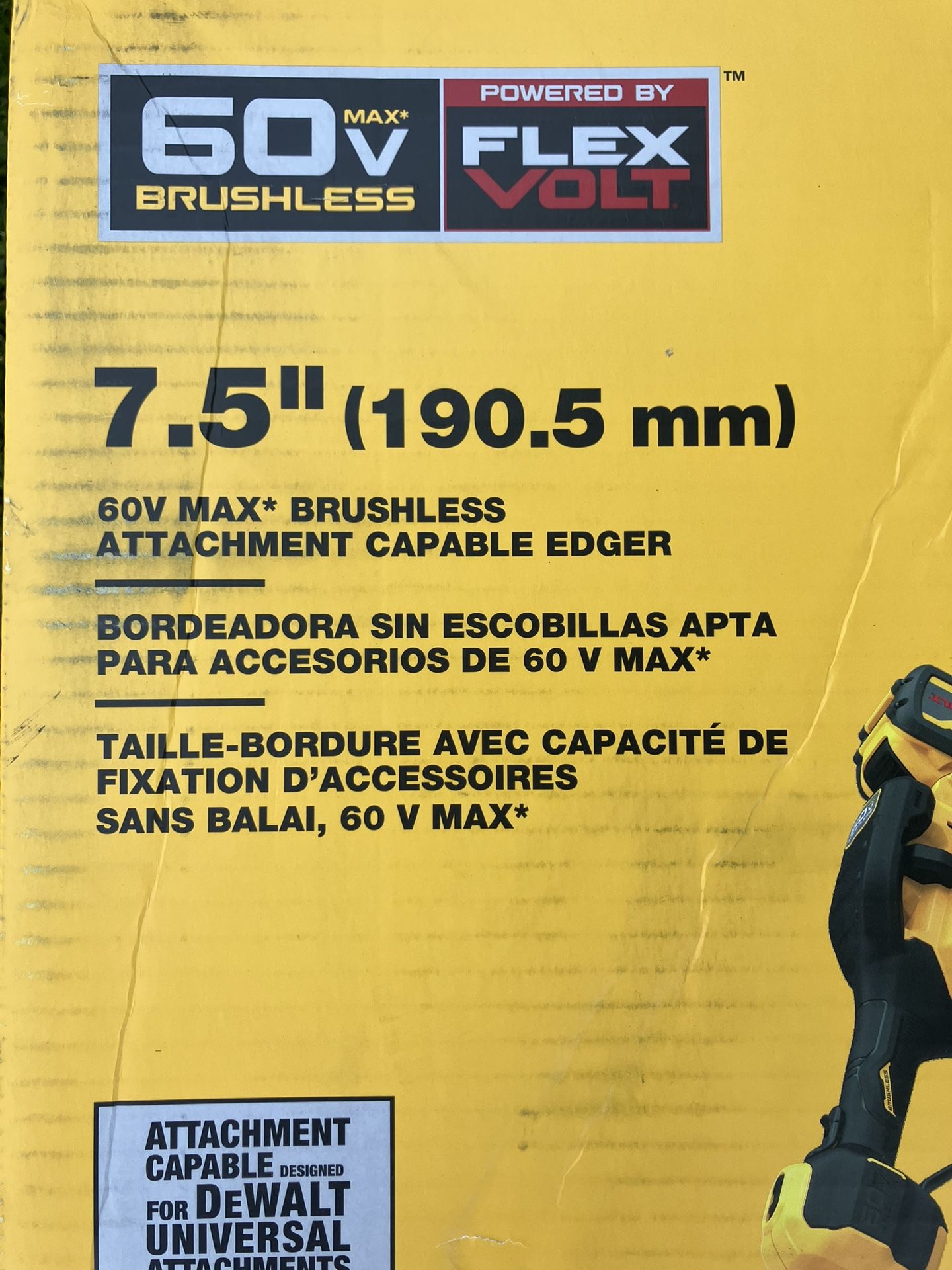 DEWALT 60V 7-1/2 in. Brushless Attachment Capable Edger - Tool Only
