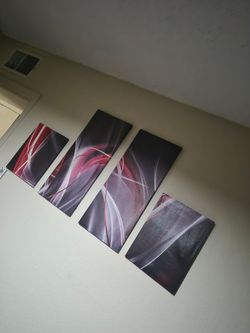 4-Panel Abstract Canvas Wall Art Set