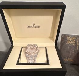Audemars Piguet Royal Oak Men’s Diamond Bezel Silver Dial Auto w/Box