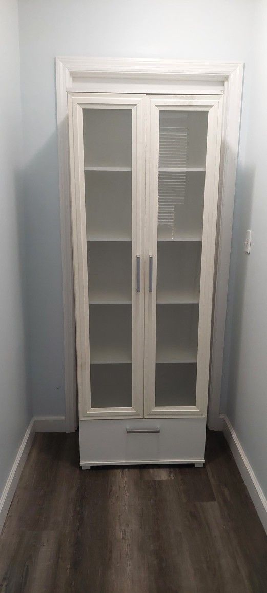 Modern White 5 Tier Storage Cabinet 