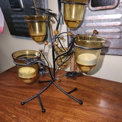 Princess House Metal  Candle Holders