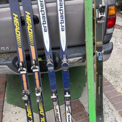 Snow Skis With Poles