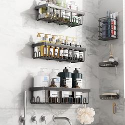 Black 5 Piece Shower Caddy’s Set