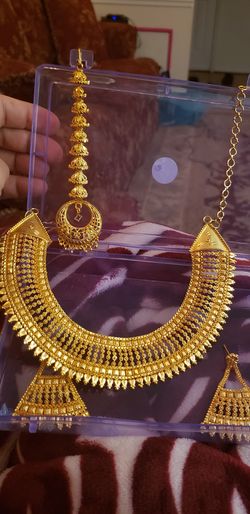 Indian necklace set gold plated
