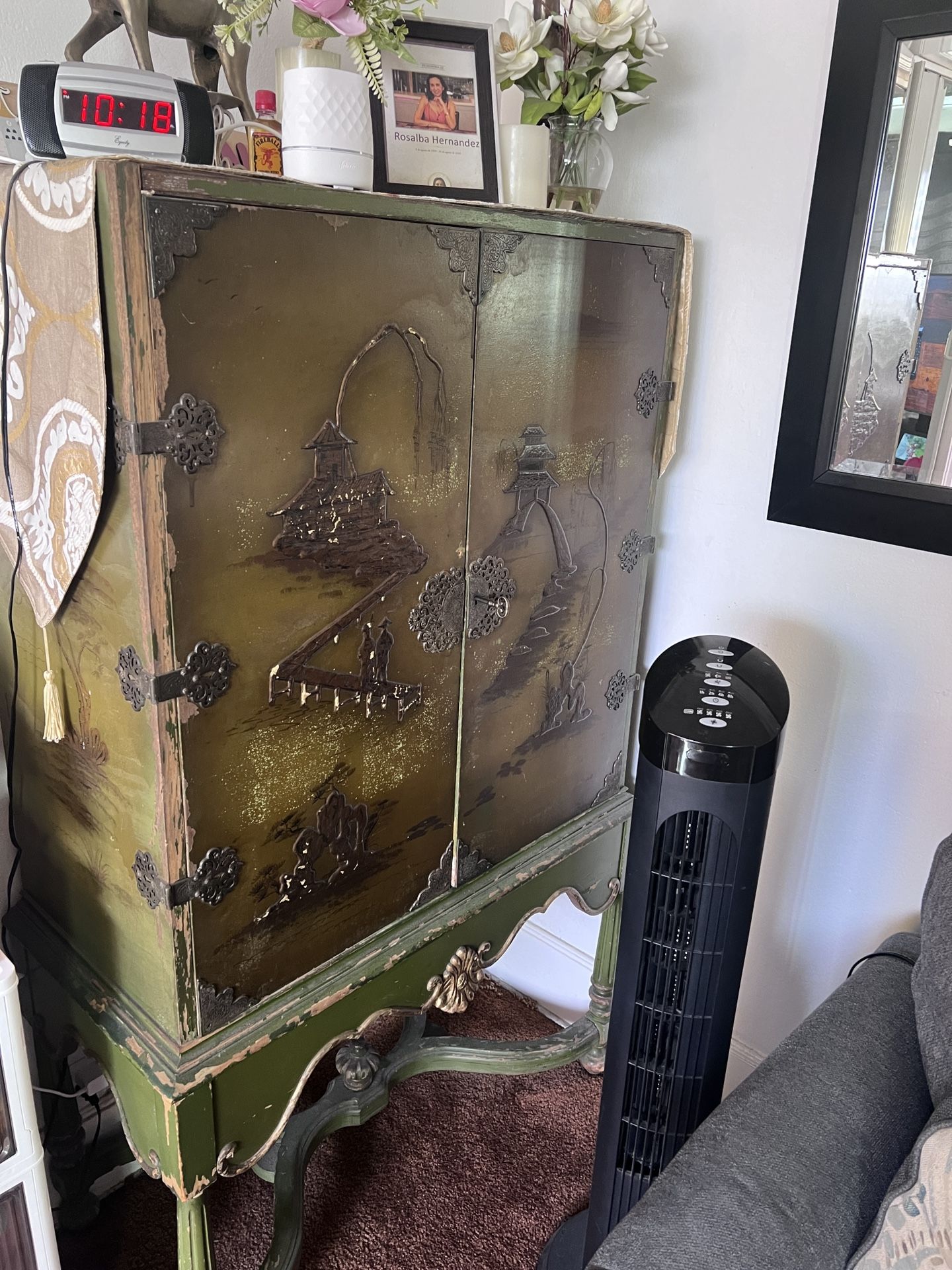 Asian Chinoiserie Style Cabinets