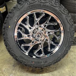 New Wheels & Tires Package Deal, 20" Fuel Runner 35" Nitto Ridge Grappler Tires