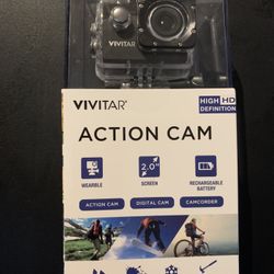 Action Cam  (GoPro Style)  Made By Vivitar ( NEW NEVER OPENED)