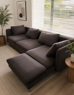 Gray sectional sofa(free delivery)