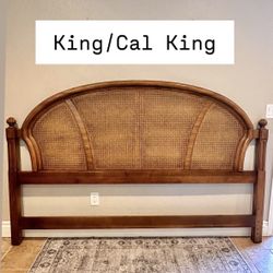 Rare Vintage Thomasville King/Cal King Cane Headboard