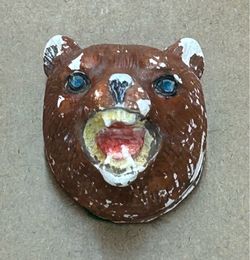 1970’s BSA Cub Scouts BEAR Head MOLDED Plaster MOUNT 👀 (please read description )