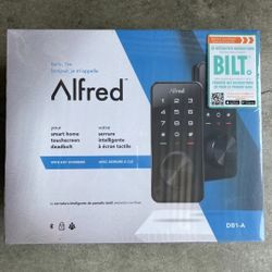Alfred DB1-A Touchscreen Smart Door Lock With Bluetooth And Key Over Ride Black 