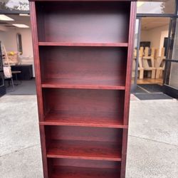New 68.4"x30.7"x12.8" Cherry Wooden 5 Tier Bookcase Book Shelves