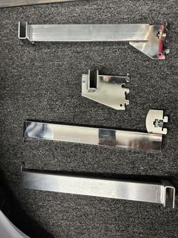 Hang rail brackets slotted wall display hook bars clothing organizer retail fixtures