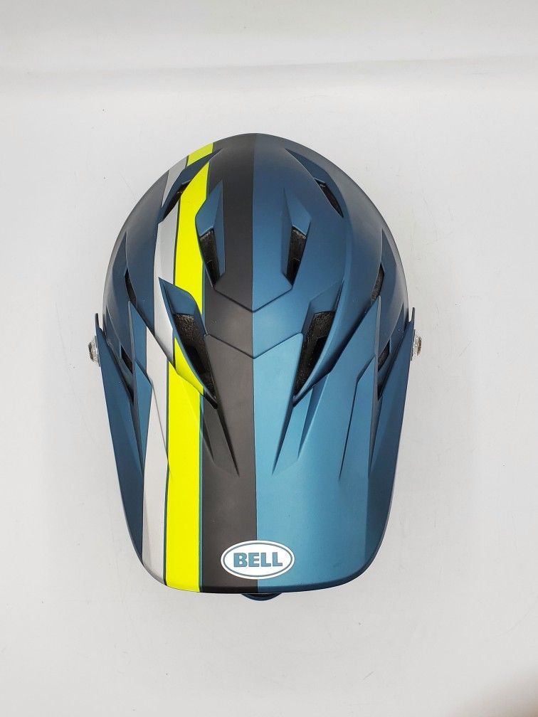 face on back of a motorcycle helmet ILM Modular Full Model 159 White / S sideplates__GR Color:Walleye Fry Backpacking Trip Best Hiking combining sleek style with
