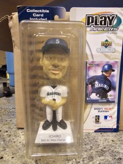 Ichiro Playmakers Upper Deck Bobble Head With Collectable Card 