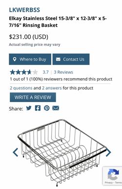 Elkay Stainless Steele Rinsing Basket