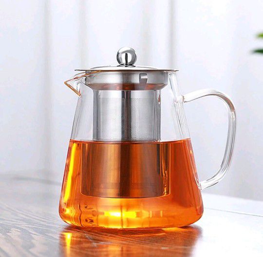 1pc Glass Tea Pot Set With Electric Ceramic Stove, High-Temperature Resistant, Thickened Filter, Small Tea Pot For Boiling & Brewing Tea