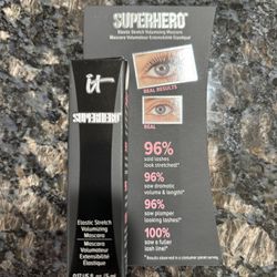NEW IT COSMETICS SUPERHERO VOLUMIZING MASCARA IN SUPER BLACK $6!