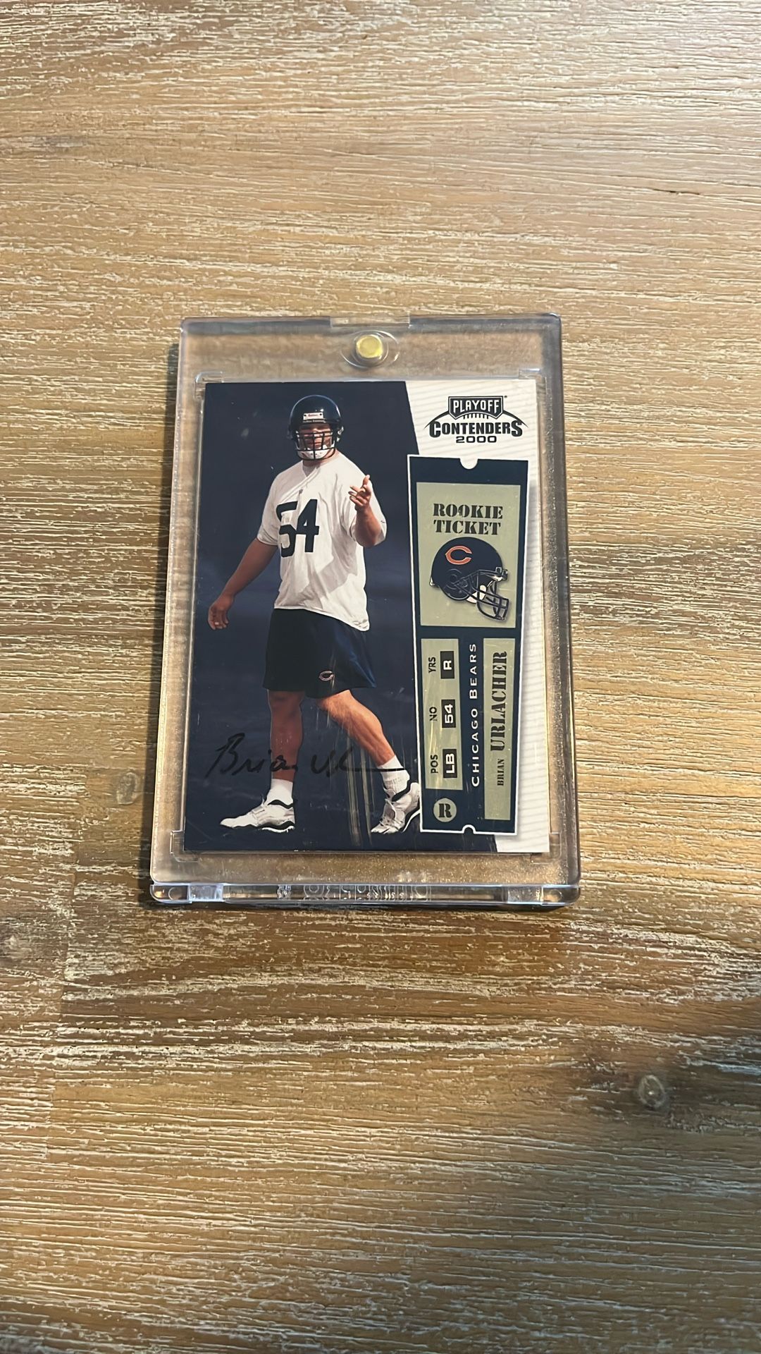 Brian Urlacher Rookie Auto Football Card Bears