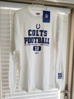 Peyton Manning fans $18 NFL Colts Long Sleeve Football Shirt/2XL/New