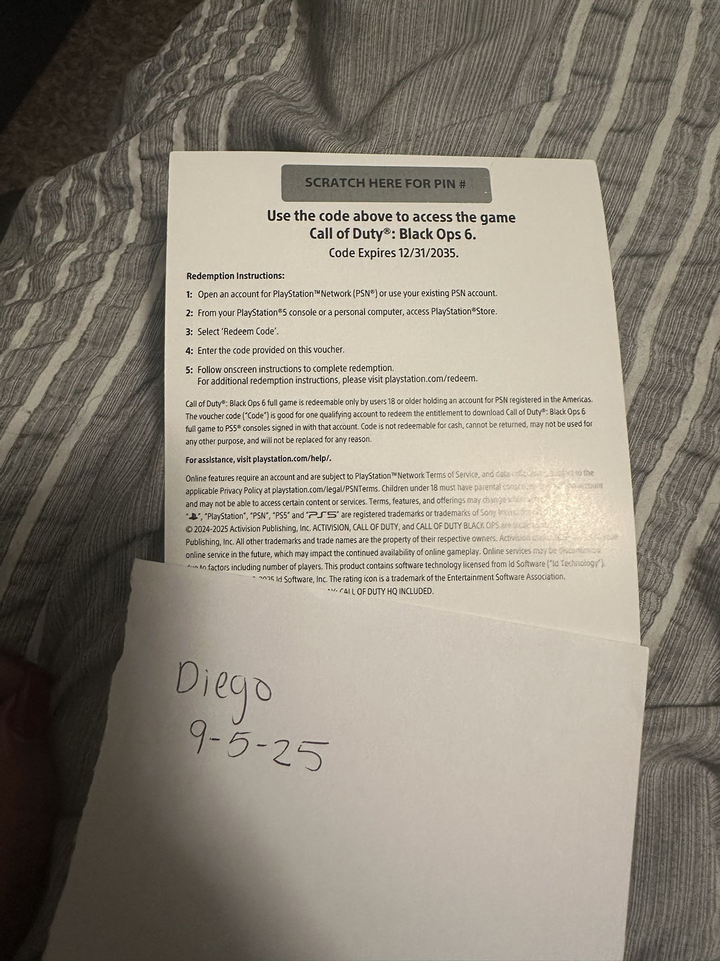 Black Ops 6 Ps5 Code