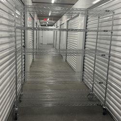 ULINE Stainless Steel Mobile Shelving - 60 x 24 x 69"