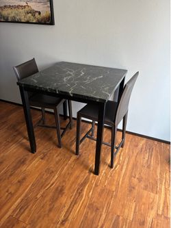 Dining table and chairs counter height