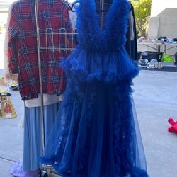 Blue Photoshot Dress 
