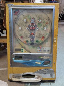 Vintage Nishijin DX Pachinko Machine Tokyo Japan Wooden Arcade Game Cabinet - NON WORKING - AS IS