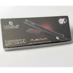 Royale Platinum Genius Heating Hair Straightener 1.25 Inch Pure Ceramic Plates