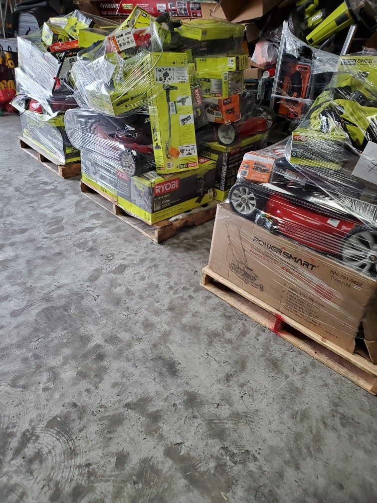 Home Depot Return . Ryobi Tool Pallets. each