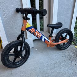 Strider ANSR Special Edition 12" Balance Bike Orange Toddler No Pedals Kids Bike