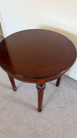 Round side table