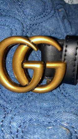 Gucci GG Marmont Black Leather Belt