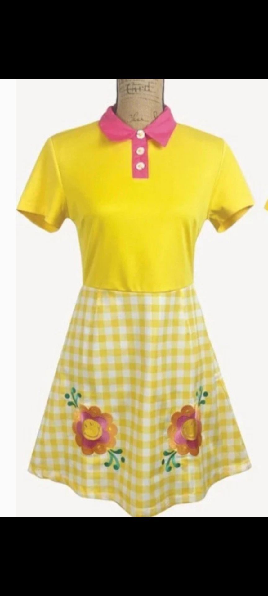 smak parlour, smiley dress, yellow medium new summer, spring, floral, hippie