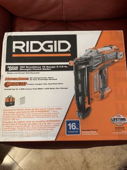 Rigid straight finish nail gun