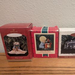 3 Hallmark vintage ornaments 