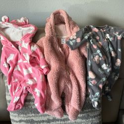 4 Carters Newborn One piece Outfits 