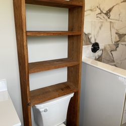 Reclaimed Wood Bathroom Shelf 