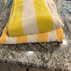 Two Yellow Beach Towels